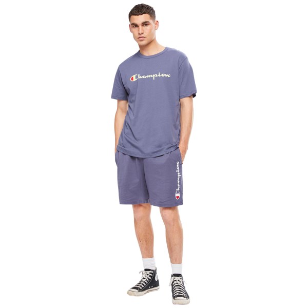 Champion Script Mens Short Sleeve T-Shirt - Grey Hound