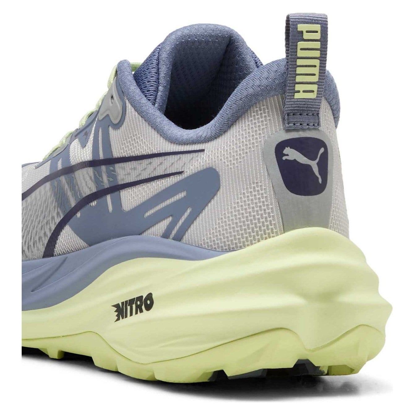 Puma Voyage Nitro 4 - Mens Trail Running Shoes - Vibrant Silver/Gray Sky/Apple Spritz
