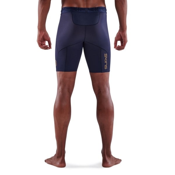Skins Series-5 Mens Compression Powershorts - Navy Blue