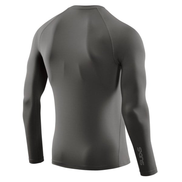 Skins Series-2 Mens Compression Long Sleeve Top - Charcoal