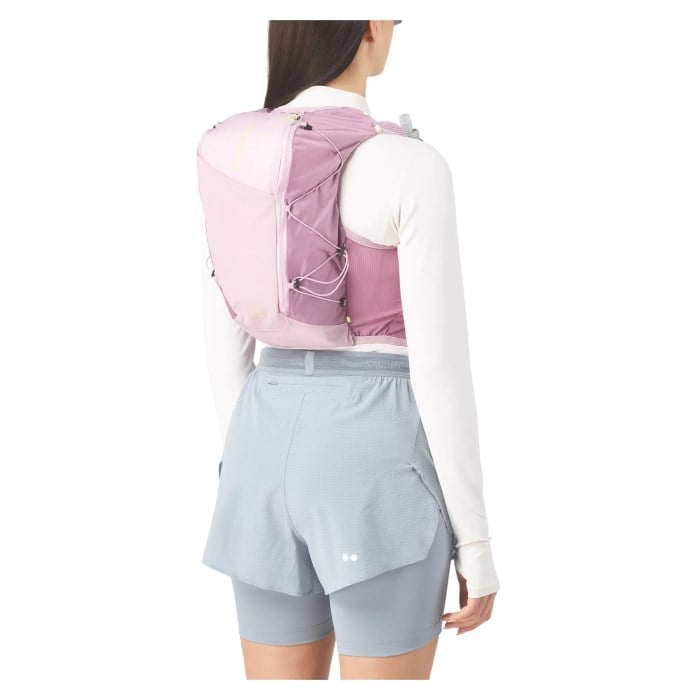 Salomon Active Skin 12 Set Hydration Womens Vest + Flasks - Dawn Pink/Dusky Orchid/Butterfly - image 4