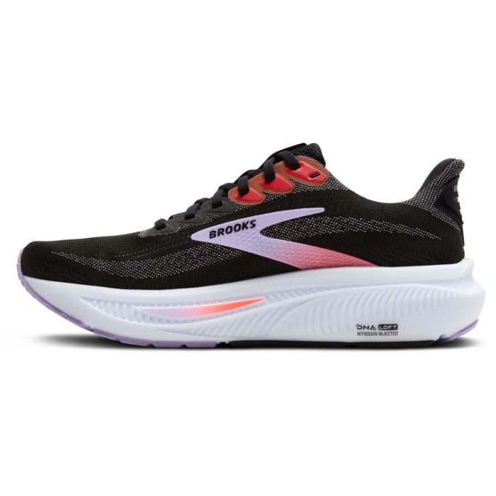 Brooks Ghost 17 - Womens Running Shoes - Black/Purple/Coral