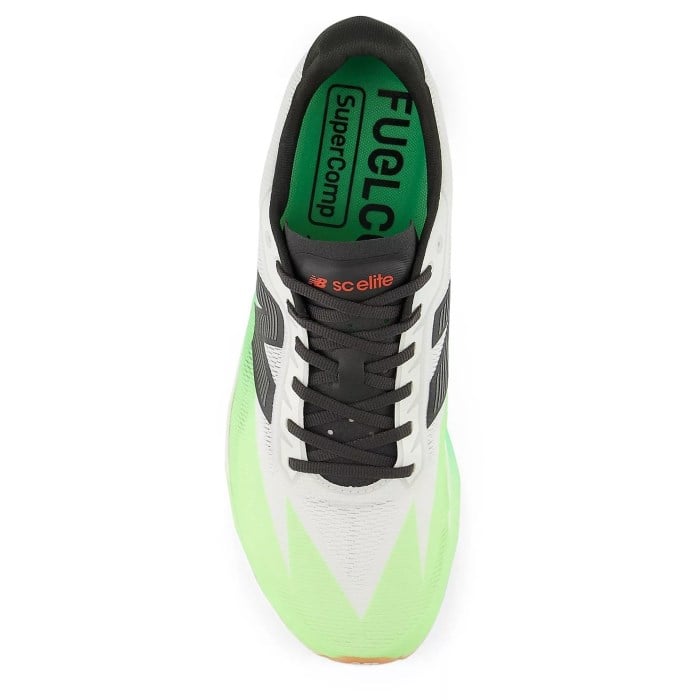 New Balance FuelCell Supercomp Elite v5 Riswing Ekiden - Mens Racing Shoes - White/Mint Flash/Lime