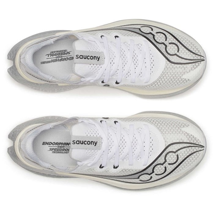 Saucony Endorphin Pro 5 - Womens Racing Shoes - White/Black