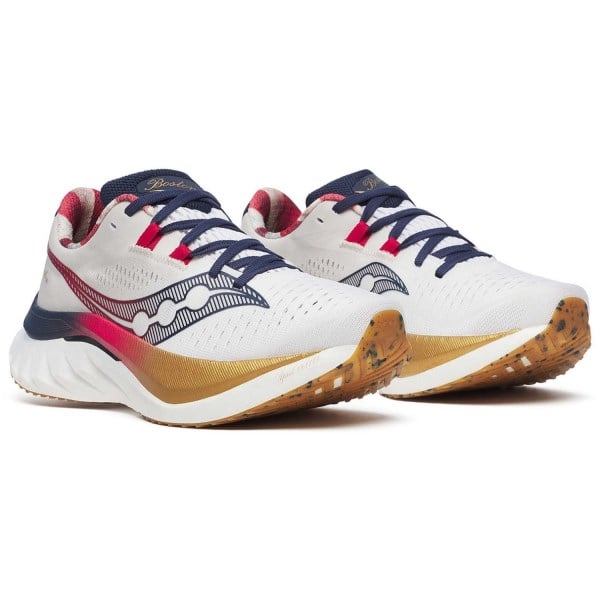 Saucony Endorphin Speed 4 Boston - Womens Running Shoes - White/Navy