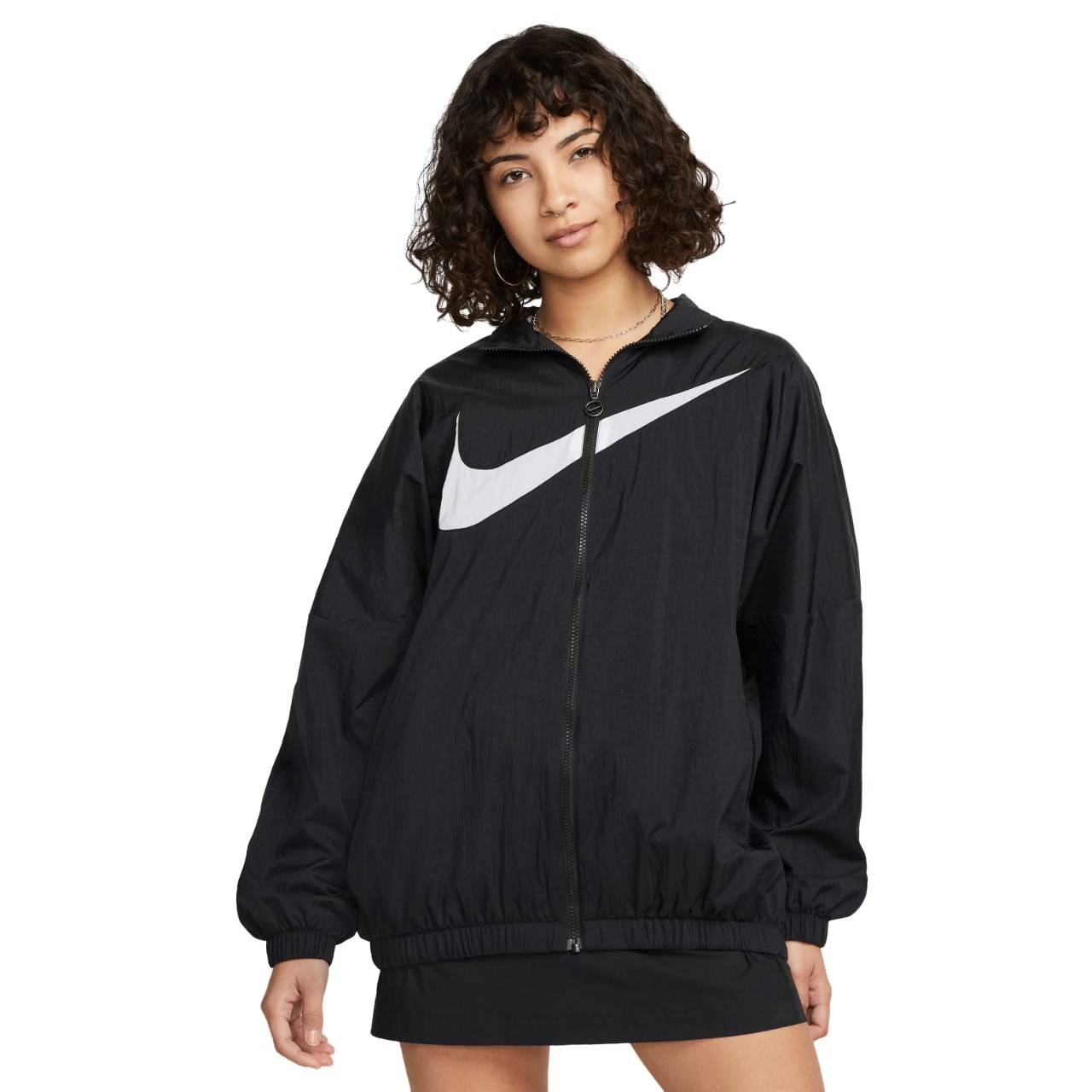 Nike Sportswear Essential Woven Womens Jacket Black/White RunDNA