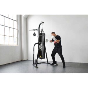 Everlast Heavy Bag & Speed Bag Stand - Black