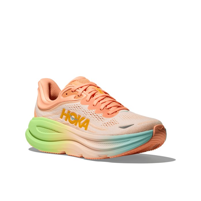 Hoka Bondi 9 - Mens Running Shoes - Frost/Pale Tangerine