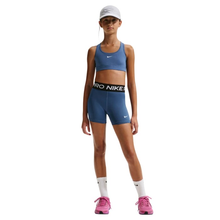 Nike Pro Kids Girls Training Shorts - Mystic Navy/White