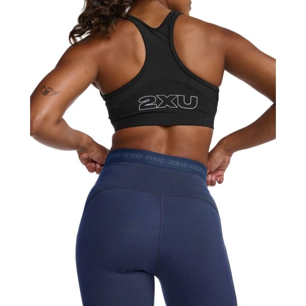 2XU Form Stash Hi-Rise Womens Compression Tights - Midnight/White