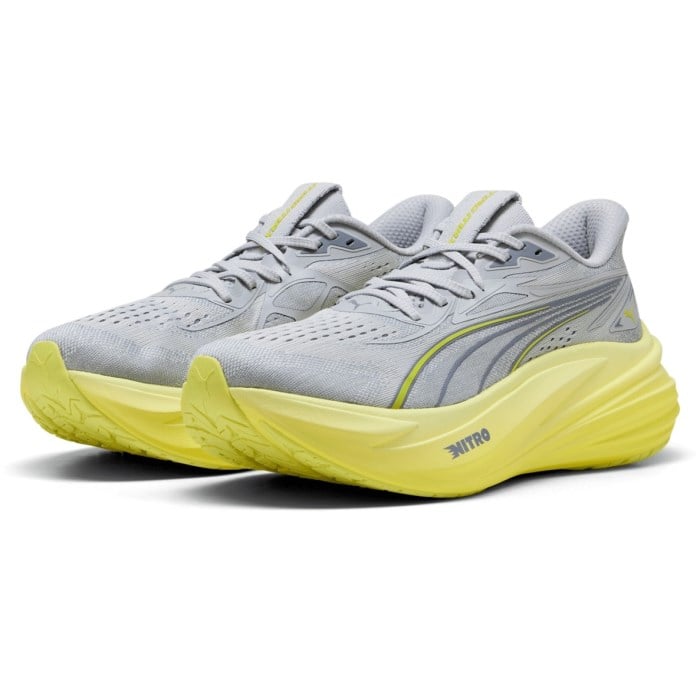 Puma MagMax Nitro 2 - Mens Running Shoes - Vibrant Silver/Lux Lime
