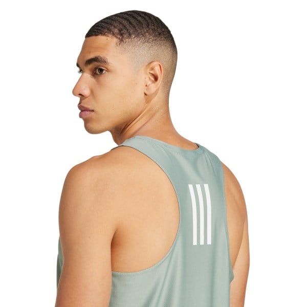 Adidas Own The Run Tank - Mens - Silver Green
