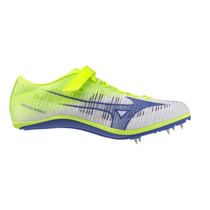 Mizuno Sprint - Unisex Sprinting Spikes - Lightning Yellow/Dazzling Blue/White