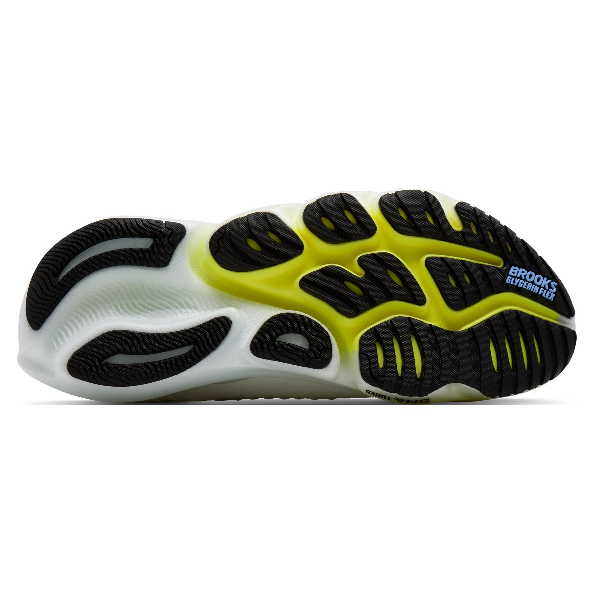 Brooks Glycerin Flex - Mens Running Shoes - White/Cyber Yellow/Nightlife - image 6