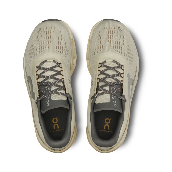 On Cloudmonster 2 - Mens Running Shoes - Cream/Ice