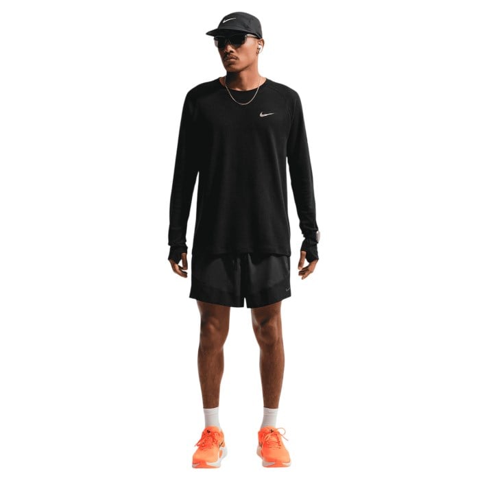 Nike Stride Mens Dri-Fit 5 Brief-Lined Running Shorts - Off Noir/Black/Black/Black Reflective - image 4
