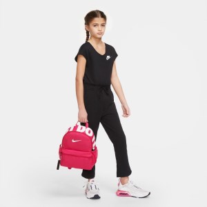 Nike Brasilia JDI Kids Mini Backpack Bag - Fireberry/White