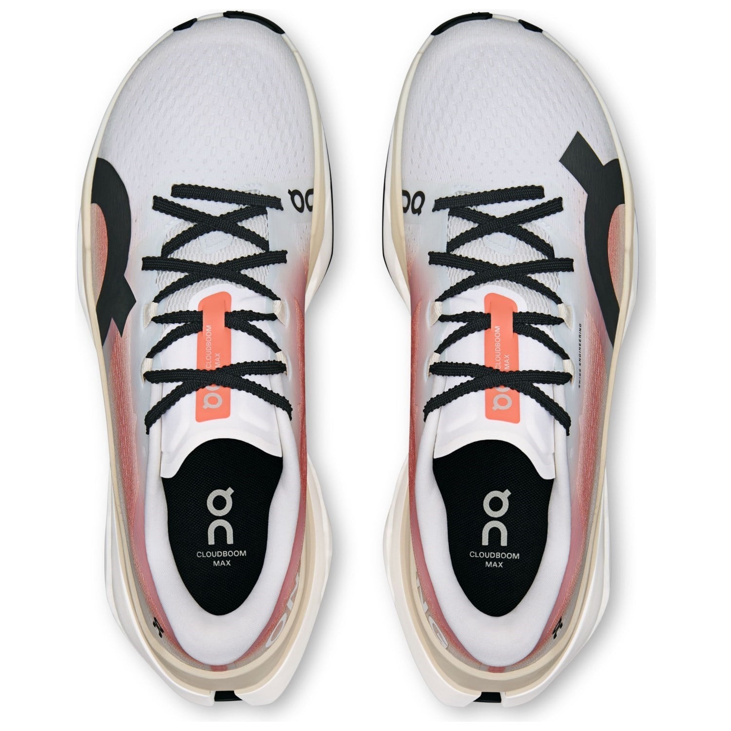 On Cloudboom Max - Womens Running Shoes - White/Reef