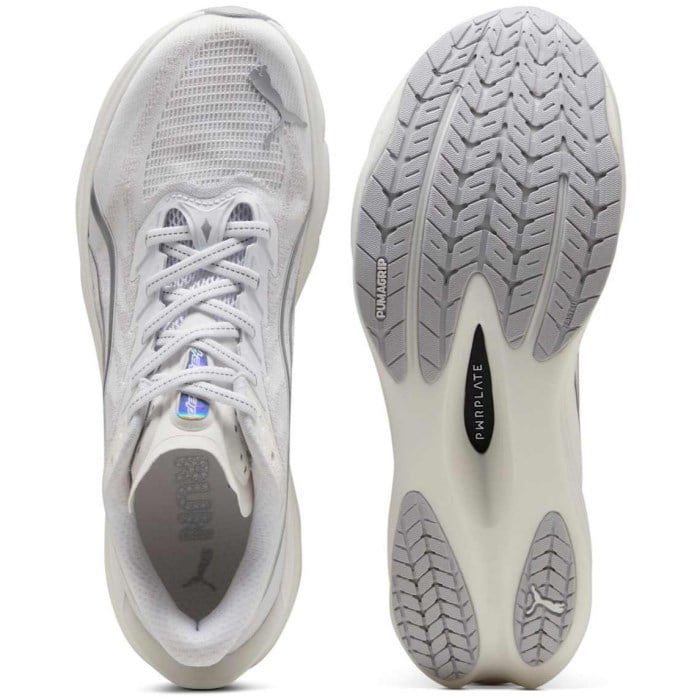 Puma Deviate Nitro 4 - Mens Running Shoes - Puma White/Feather Gray