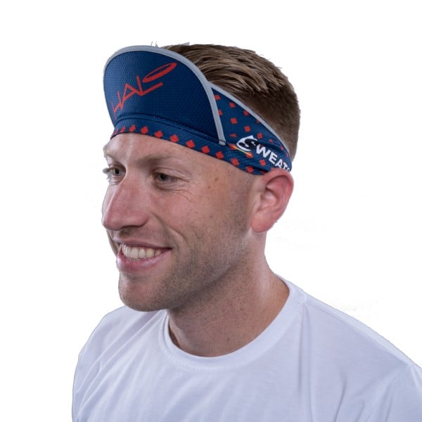 Halo Ultralight Sweat Seal Sports Visor - Red Diamond