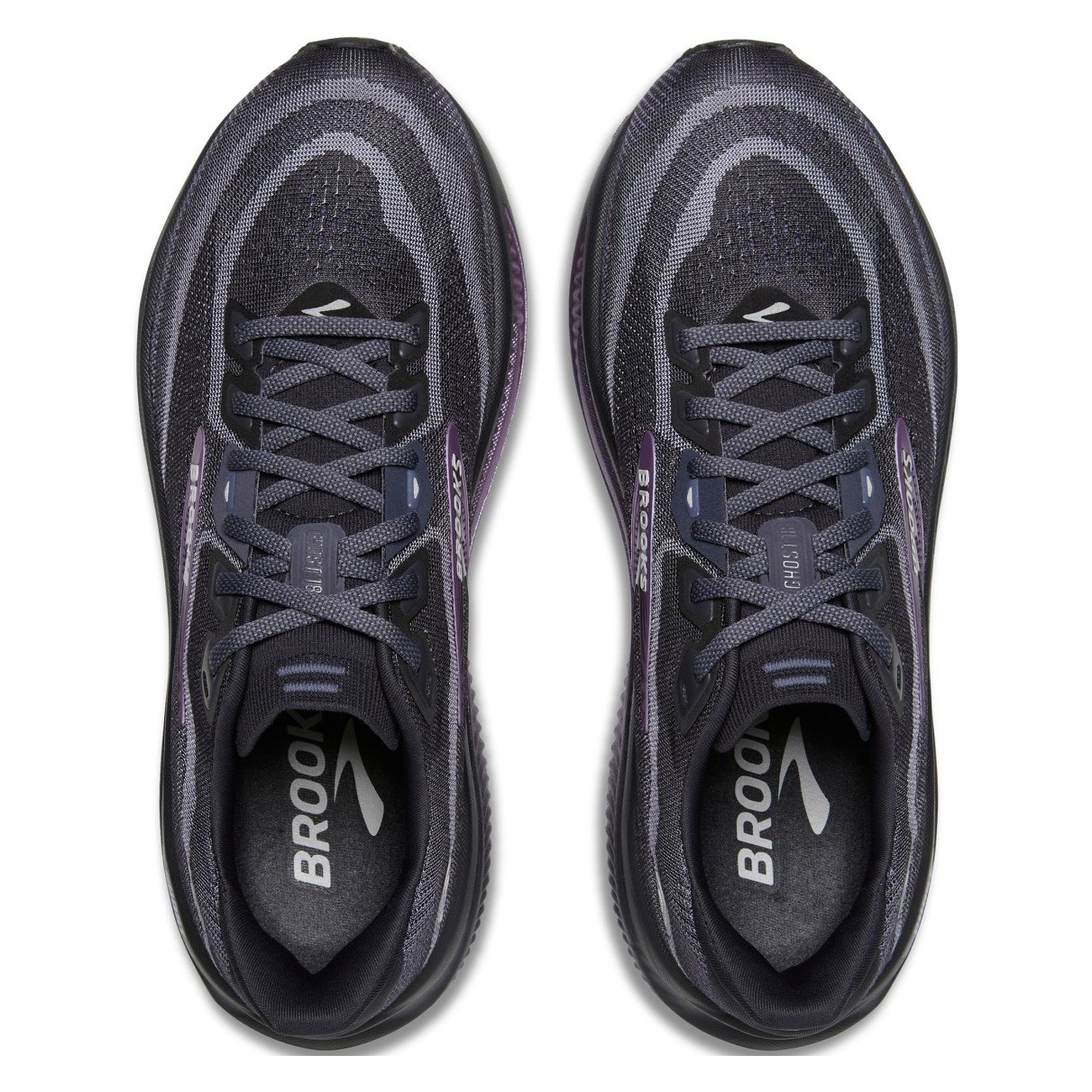 Brooks Ghost 18 - Womens Running Shoes - Ebony/Folkstone/Metallic - image 3