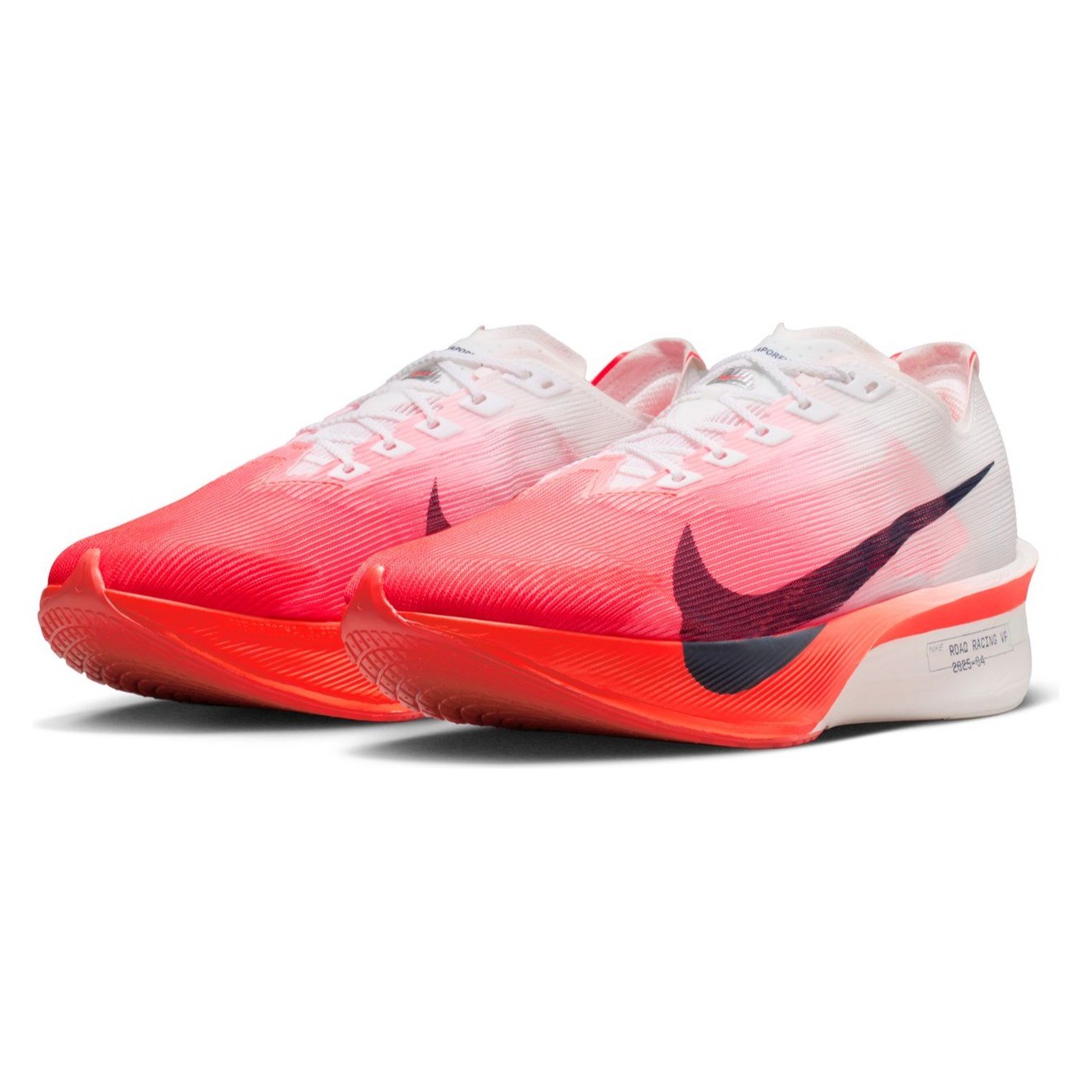 Nike ZoomX Vaporfly 4 - Mens Racing Shoes - White/Midnight Navy/Bright Crimson