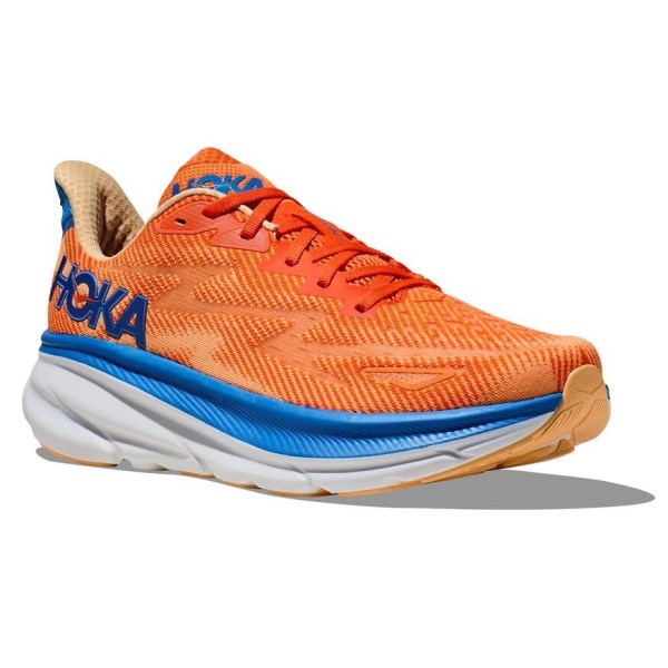 Hoka Clifton 9 - Mens Running Shoes - Vibrant Orange/Impala