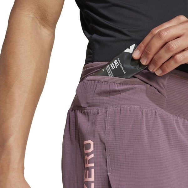 Adidas Mens Adizero Running Gel Shorts - Shadow Fig