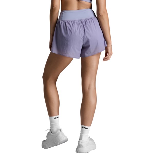 2XU Womens Aero Hi-Rise 2-in-1 3in Shorts - Digital Lilac/White Reflective