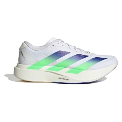 adidas Adizero Evo SL Woven - Mens Running Shoes - White/Beam Green/Chalk White