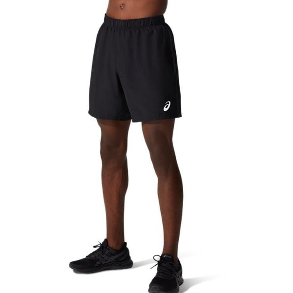 Asics Silver 7 Inch Mens Running Shorts - Performance Black