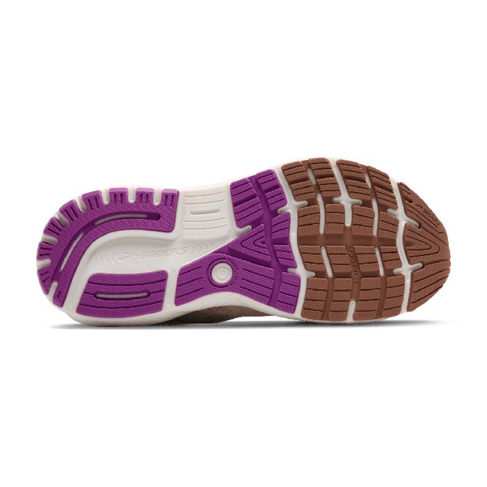 Brooks Ghost 16 - Womens Running Shoes - Almond Peach/Coco/Purple