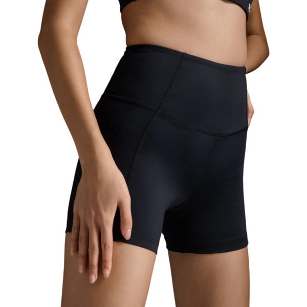 2XU Form Soft Touch Hi-Rise Womens 4 Inch Compression Shorts - Black/Black