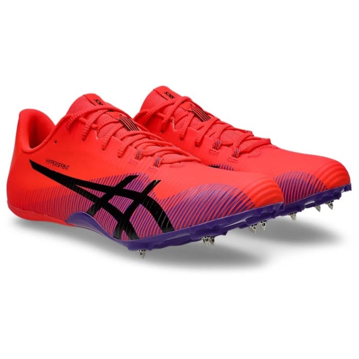 Asics Hyper Sprint 8 - Unisex Sprint Track Spikes - Flash Red/Black