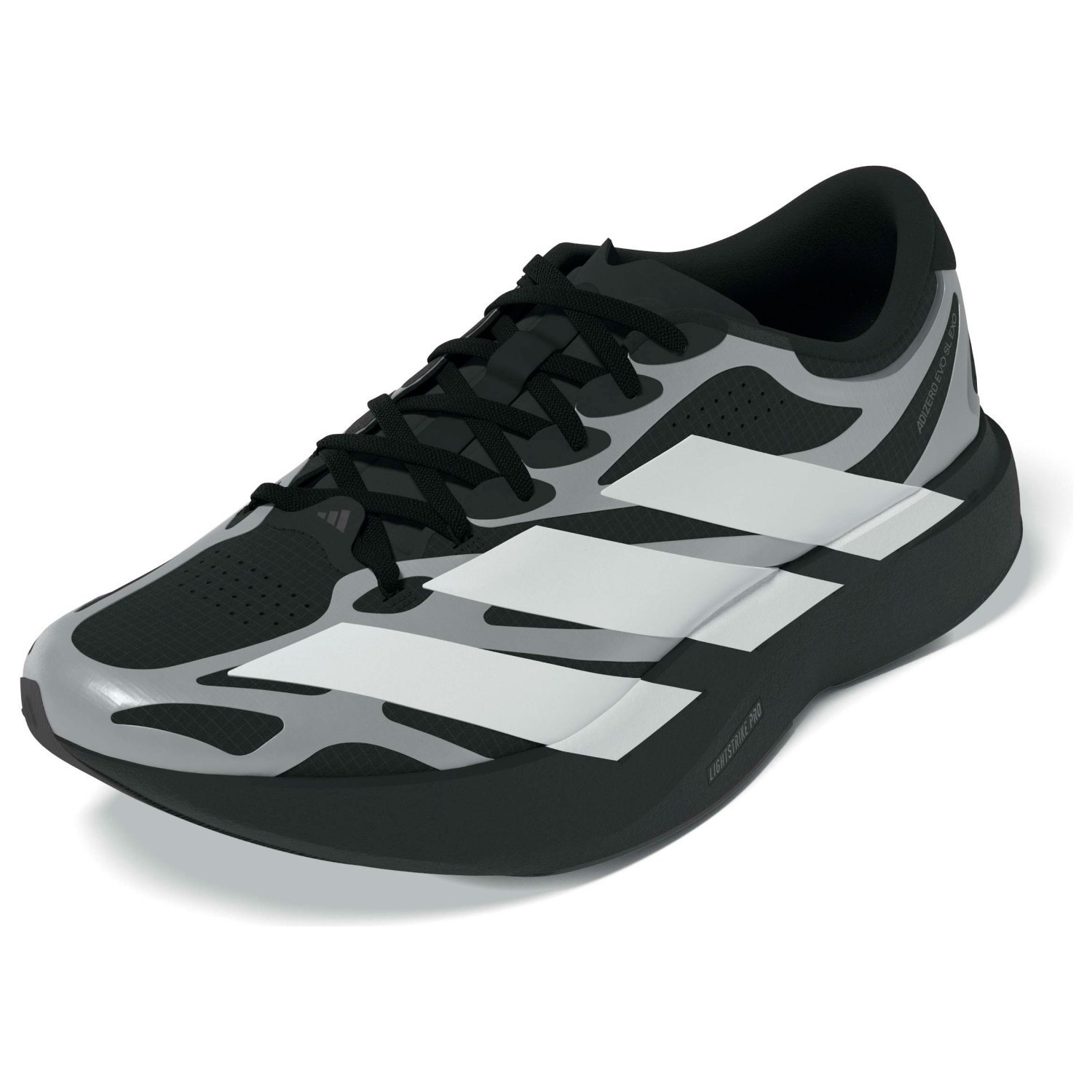 adidas Adizero Evo SL Exo - Mens Running Shoes - Core Black/Cloud White/Iron Metallic - image 6