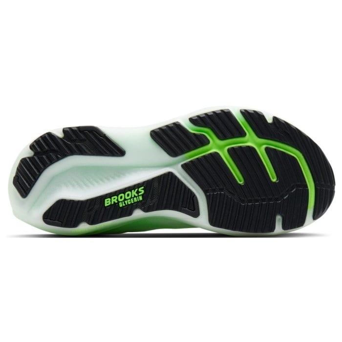 Brooks Glycerin 23 - Mens Running Shoes - White/Phantom/Green Gecko