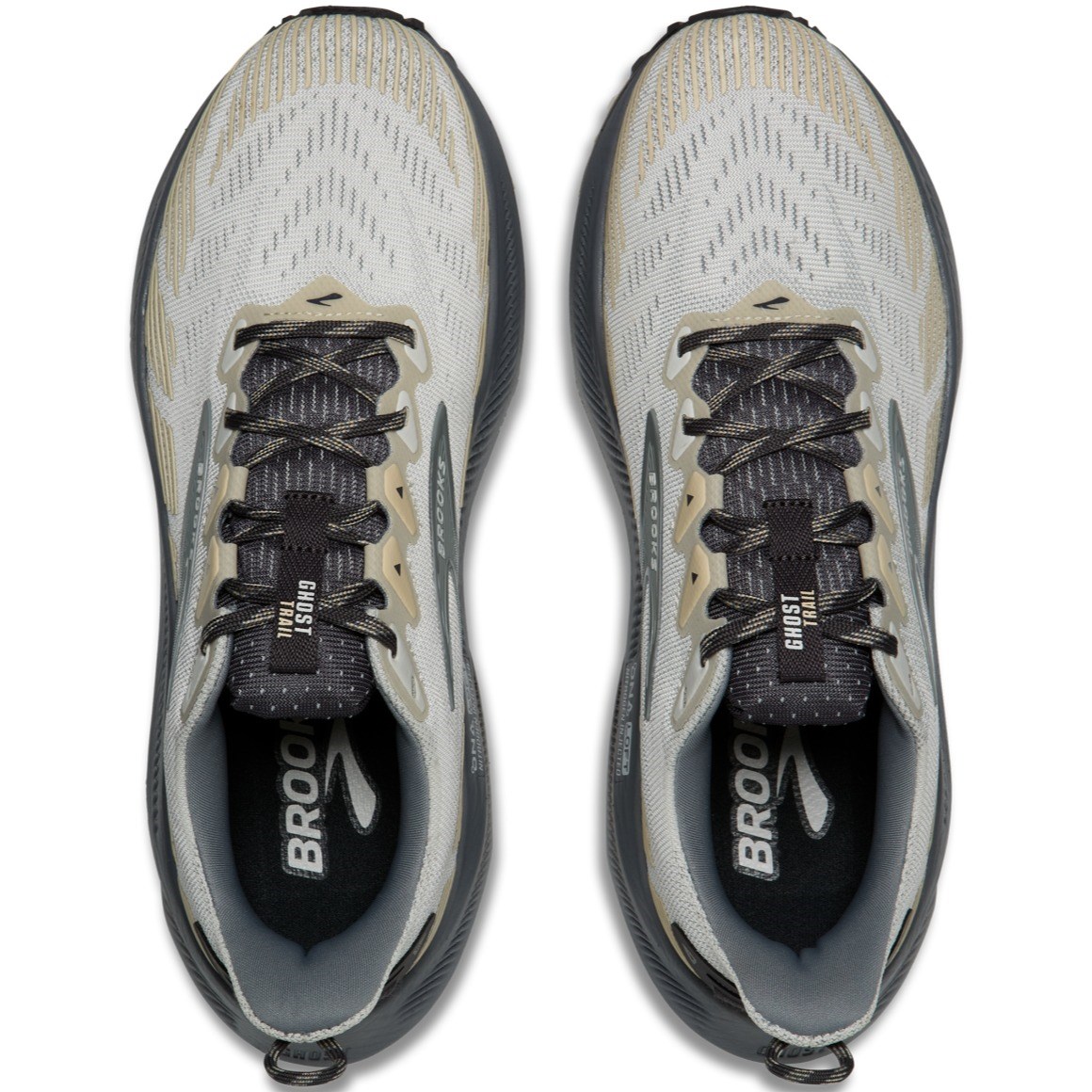 Brooks Ghost Trail - Mens Trail Running Shoes - Gray/Gray/Bleached Sand