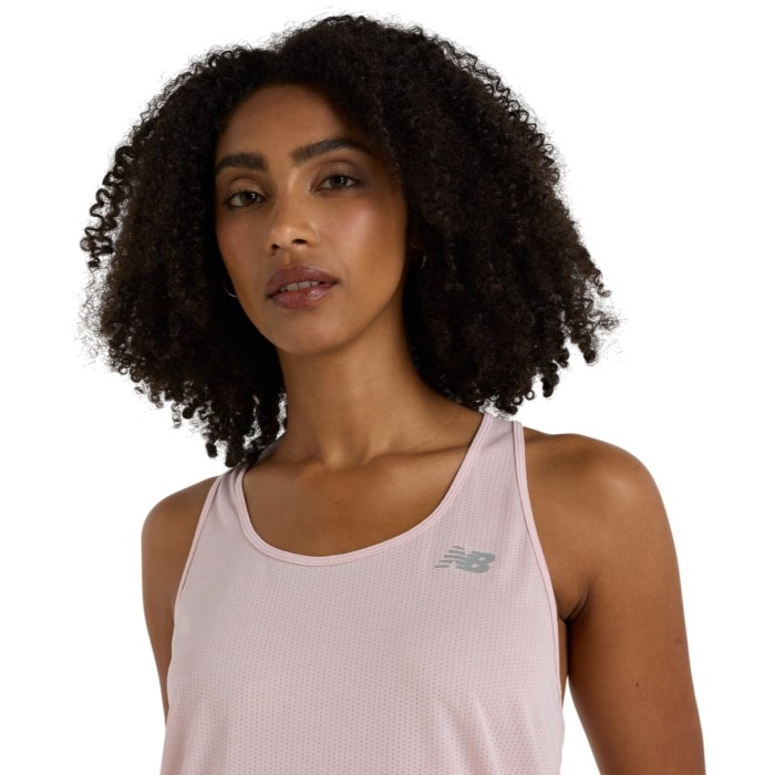 New Balance Athletics Womens Running Tank Top - Rose Sugar Heather