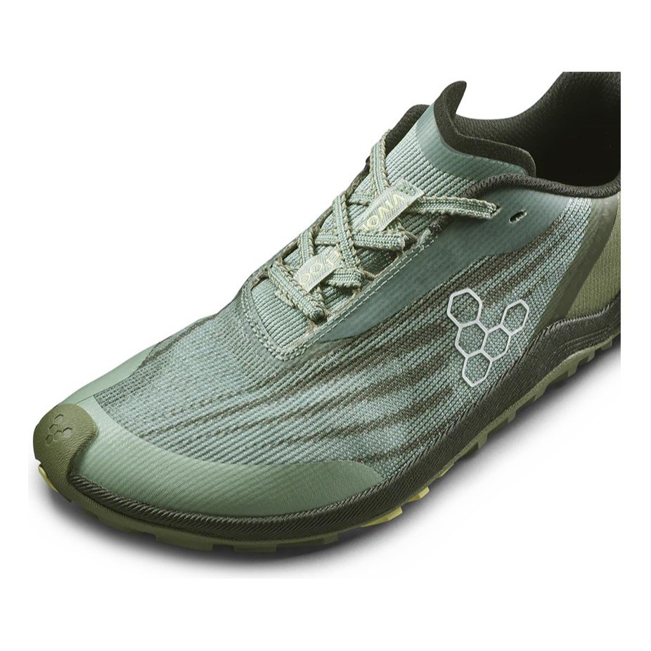 Vivobarefoot Primus Trail Flow - Mens Trail Running Shoes - Glacial Green