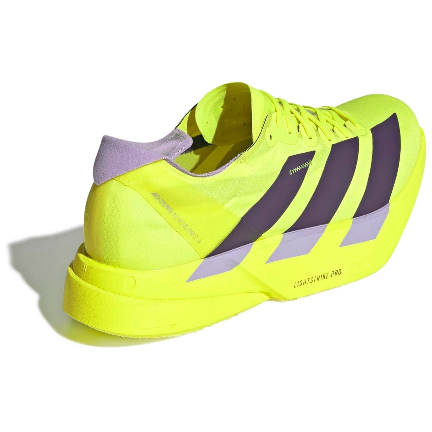 adidas Adizero Adios Pro 4 - Mens Racing Shoes - Solar Yellow/Aurora Plum/Powder Plum