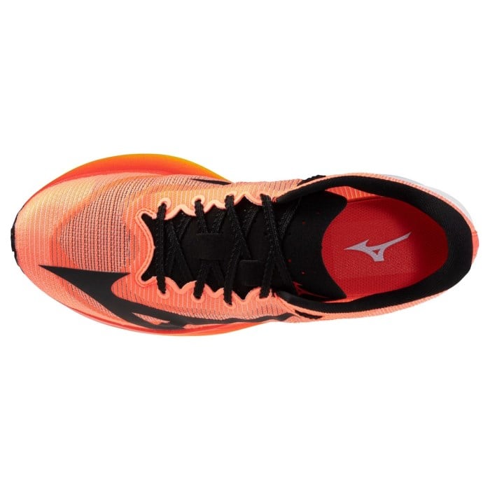 Mizuno Hyperwarp Elite - Unisex Racing Shoes - Lava Orange/Black/Lightning Yellow - image 3