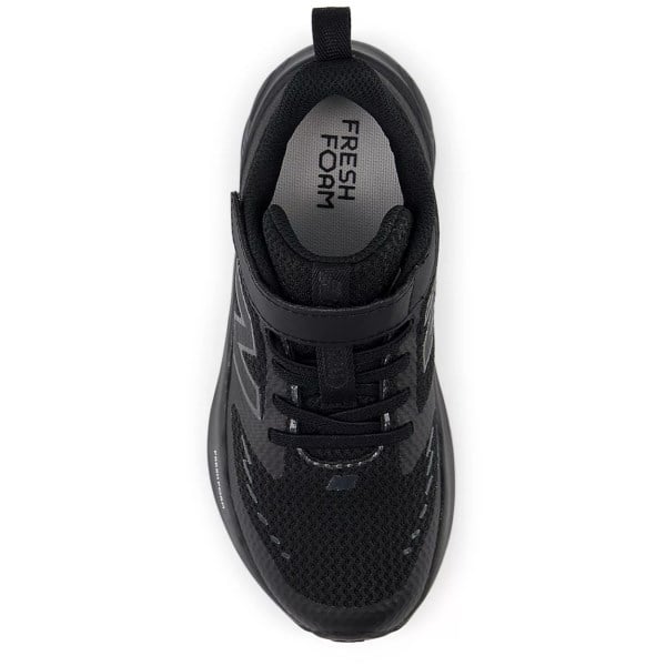 New Balance 625 Bungee Lace with Top Strap - Kids Pre School Running Shoes - Black/Phantom