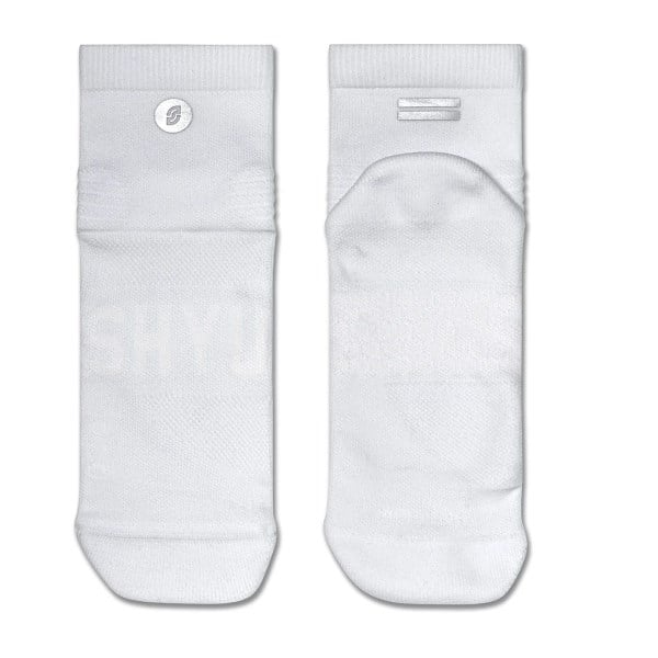 SHYU Quarter Crew Racing Socks - White/White/White