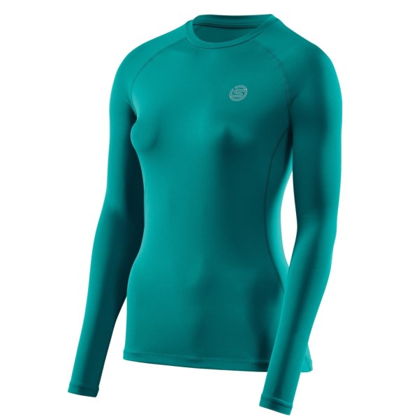 Skins Series-2 Womens Compression Long Sleeve Top - Light Teal