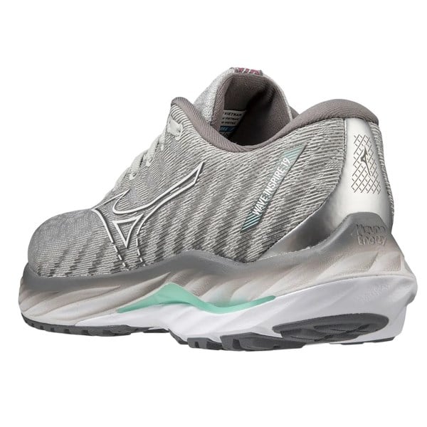 Mizuno Wave Inspire 19 - Womens Running Shoes - Harbor Mist/White/Spring Bud
