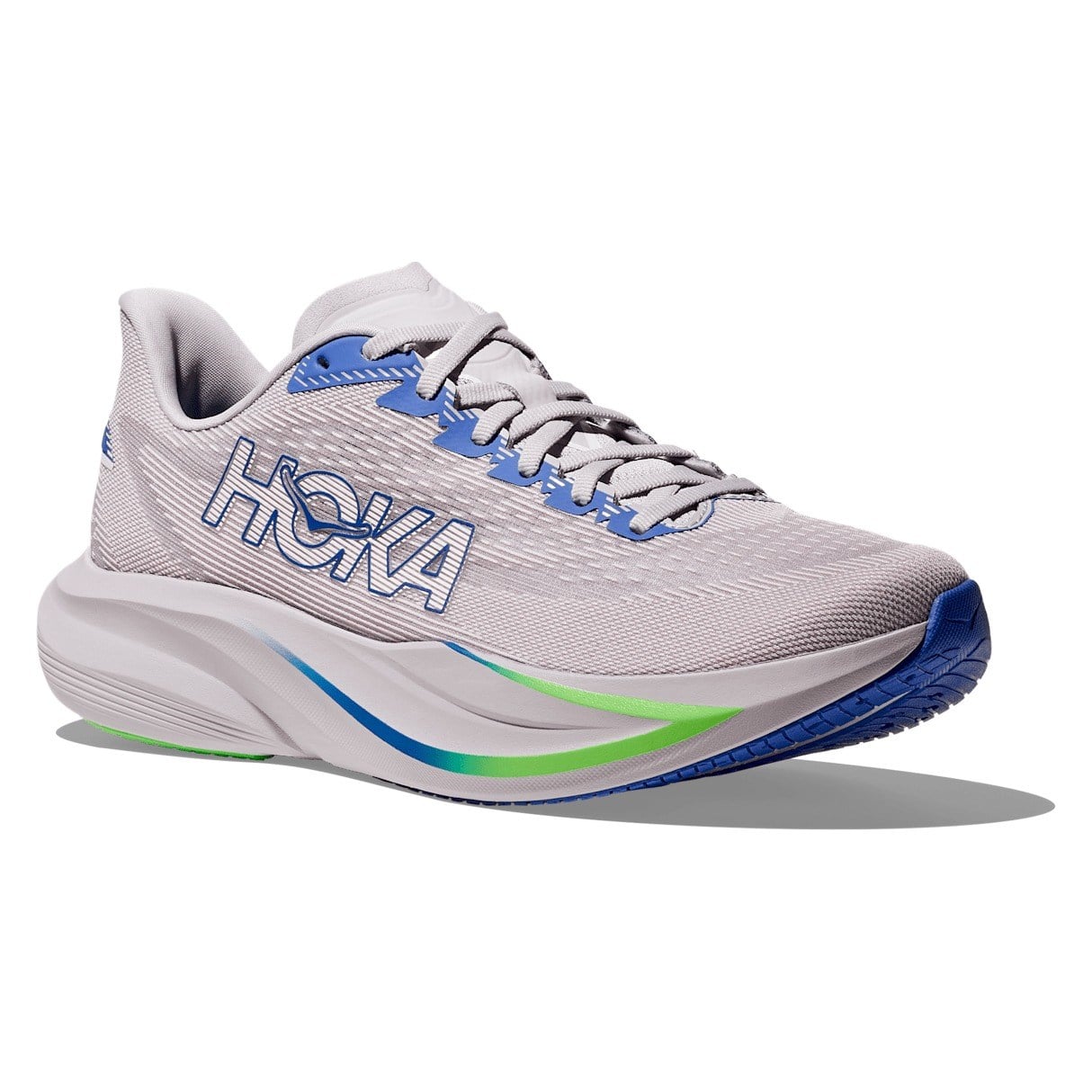 Hoka Mach 7 - Mens Running Shoes - Ash Grey/Cobalt Blue