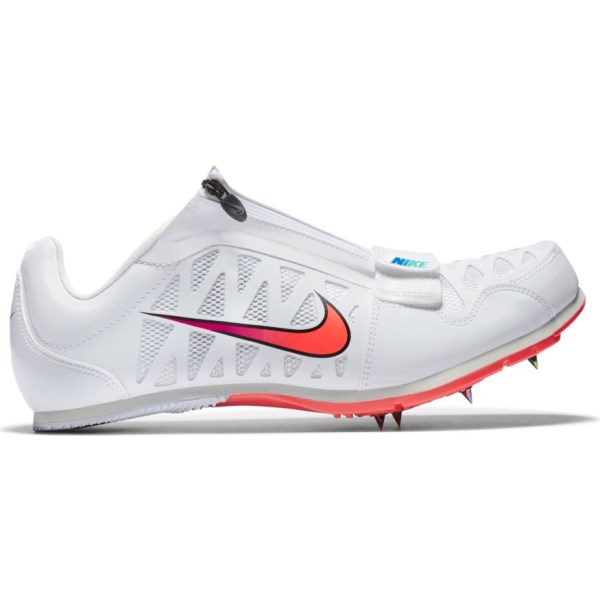 Nike Zoom Long Jump 4 - Unisex Long Jump Spikes - White/Flash Crimson/Black/Hyper Jade