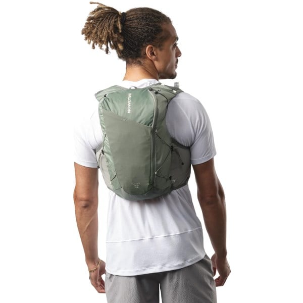 Salomon Active Skin 12 Set Hydration Vest + Flasks - Laurel Wreath/Lily Pad