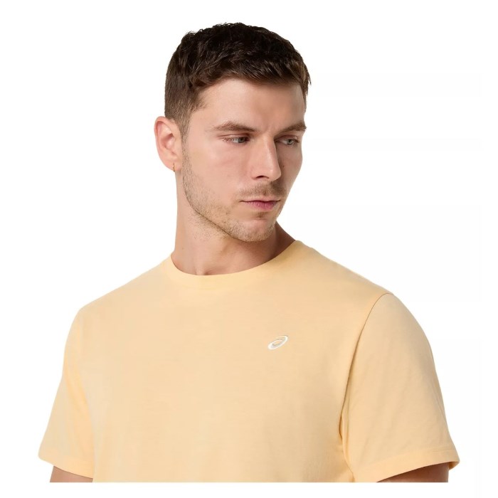 Asics Mens Spiral Embroidery T-Shirt - Light Orange