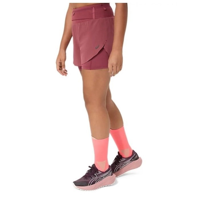 Asics Fujitrail Elite Womens Shorts - Brisket Red - image 3